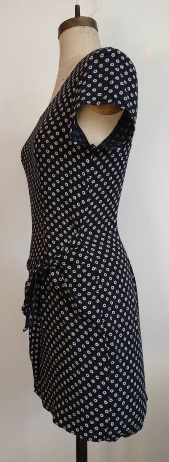 Sassy Vintage 1990s Black/Navy Insync Rayon Mini … - image 4