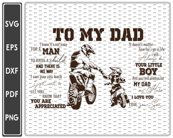 Motocross Dad And Son Etsy