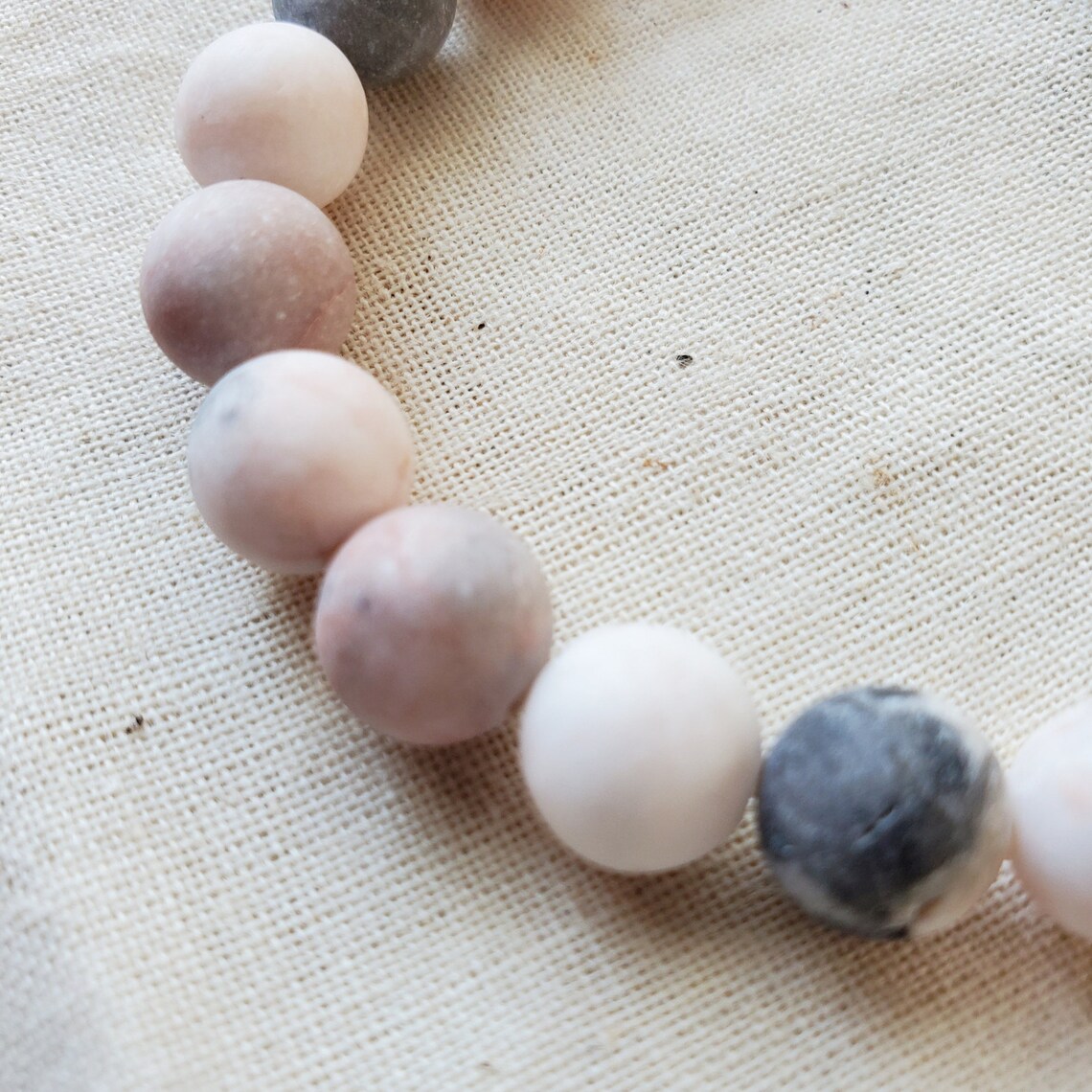 Matte Pink Zebra Stone 8mm Gemstone Bead Stretch Stacking Etsy UK