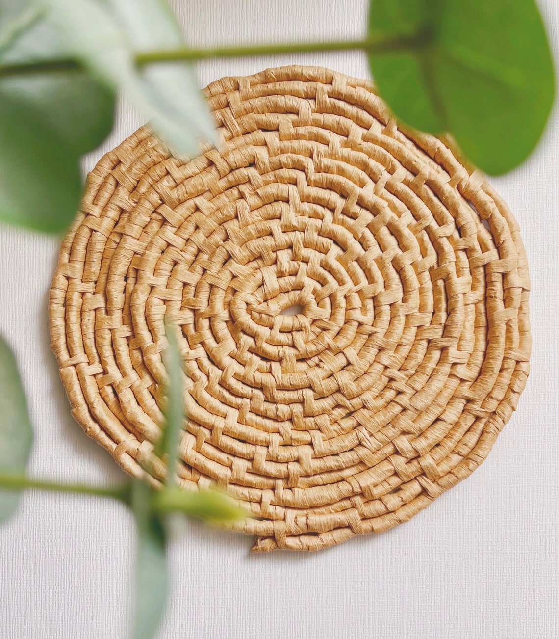 Raffia Plant Mat Etsy