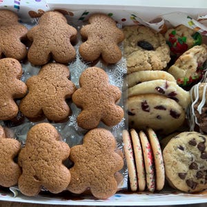 Holiday Cookie Boxes - Corporate Present - White Elephant - Secret Santa - Holiday - Cookie Tins - Christmas Cookies- thanksgiving - present