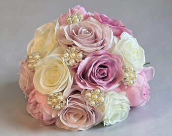 Communion Bouquet, silk flower bouquet, 1st holy communion flower bouquet