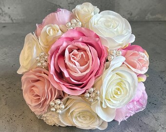 Communion Bouquet, silk flower bouquet, 1st holy communion flower bouquet