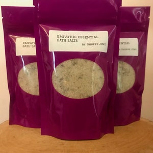 Empathic Essential Bath Salts, ritual, spiritual bath salts, blessed and activated bath salts, metaphysical baths salts