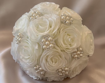Communion Bouquet, silk flower bouquet, 1st holy communion, brooch bouquet, pink bouquet