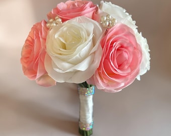 Communion Bouquet, silk flower bouquet, 1st holy communion flower bouquet