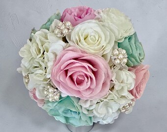 Communion Bouquet, silk flower bouquet, 1st holy communion flower bouquet