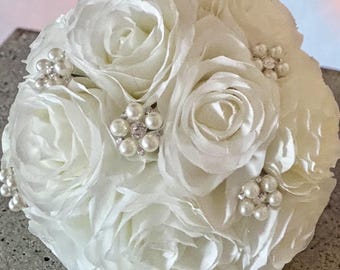 Communion Bouquet, silk flower bouquet, 1st holy communion flower bouquet