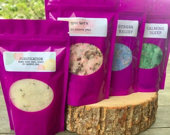 Metaphysical Bath Salts, ritual bath salts, spiritual bath salts, all natural bath salts