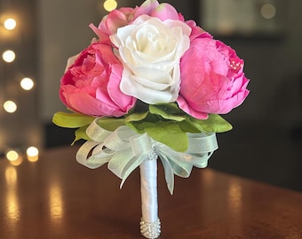 Communion Bouquet, prom bouquet, silk flower bouquet, faux flower bouquet