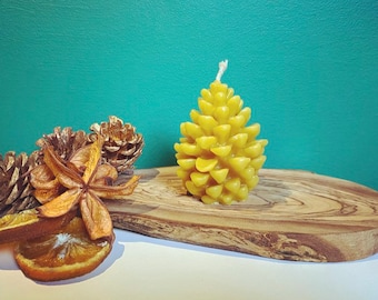 Pine Cone Beeswax Candle