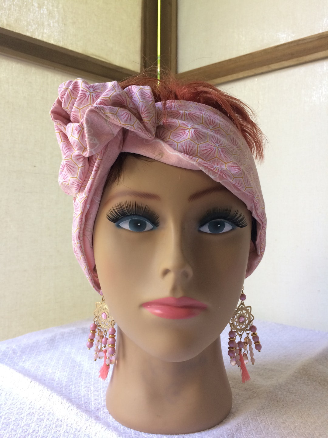 Vintage Women's Hair Band in Pale Pink Oekotex Cotton Etsy