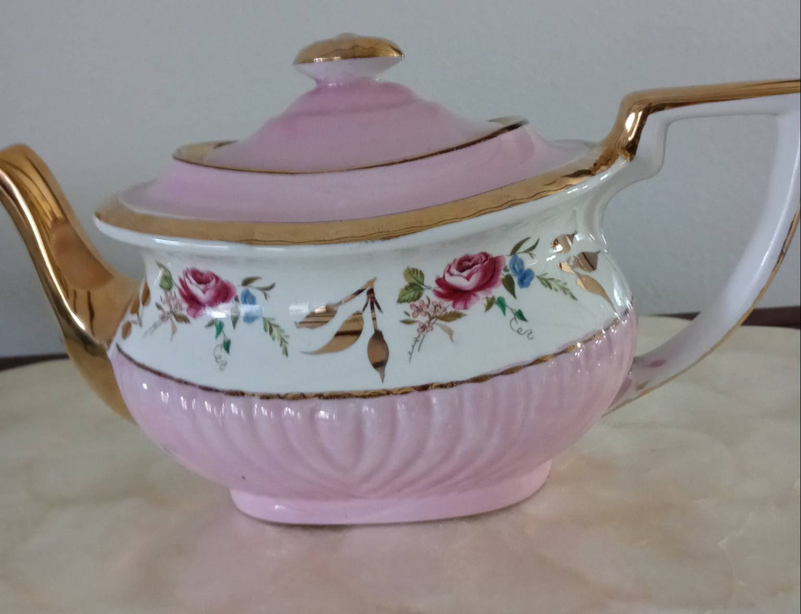 Vintage Gibson Teapot Made in England Queen Ann Style Rare and
