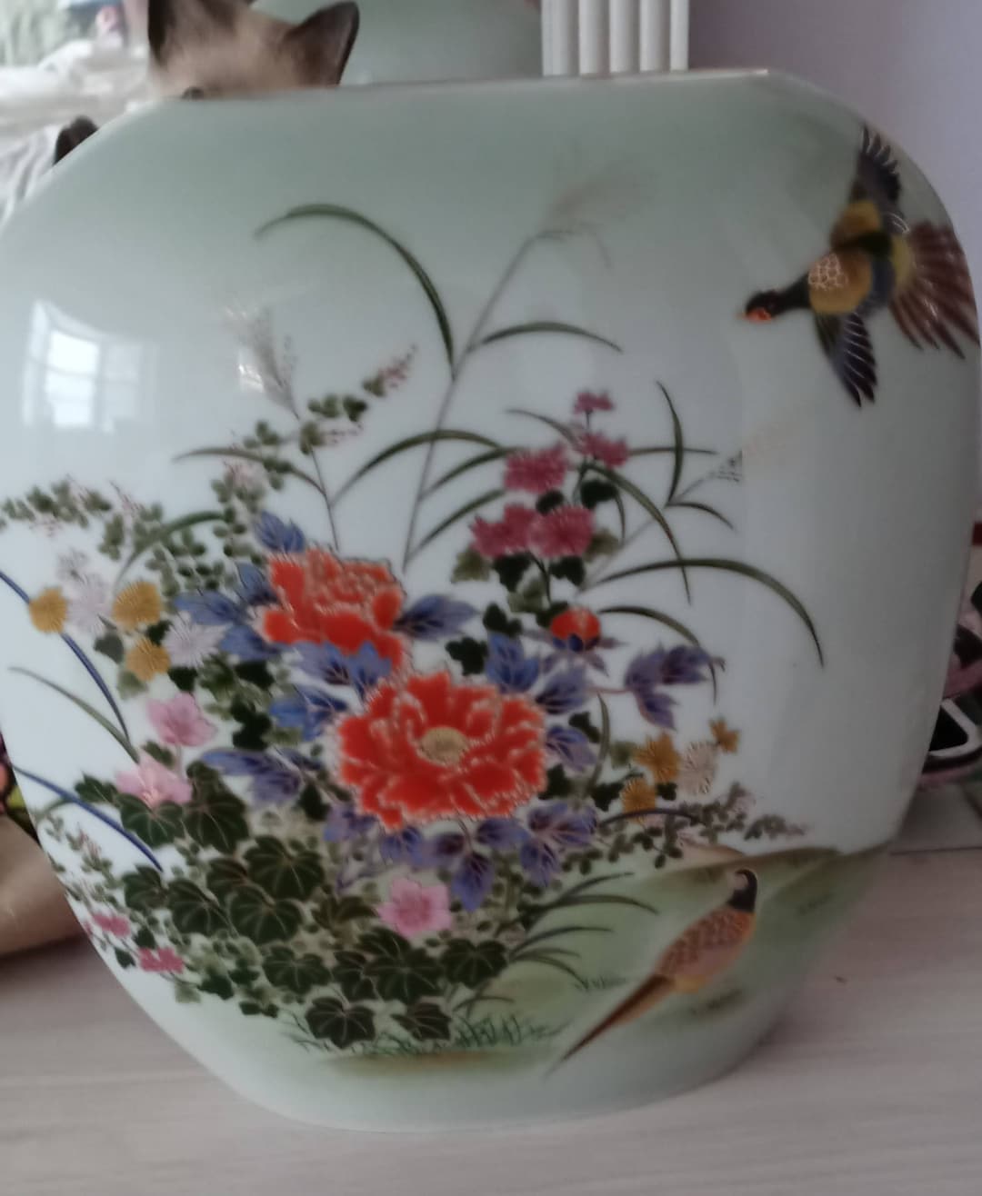 Toyo Botan Japanese Vintage Porcelain Vase Etsy