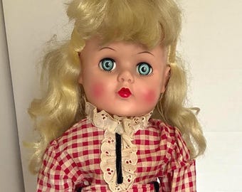 Ancien Vintage Années 60 grande Poupée Poupon ELVE SL