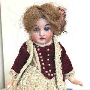 Antikes deutsches Kopfmädchen, 20 cm, Gebrüder Kuhnlenz 44