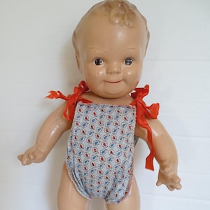 Vintage 1930&#39;s Cameo 15&quot; Scootles Kewpie Composition Rose O&#39;Neill Original