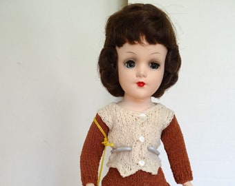 Gorgeous Vintage 14" Mary Hoyer Hard Plastic Knit Cowgirl w/1st Place Ribbon