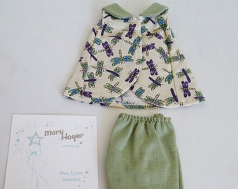 Modern Tagged Mary Hoyer Clothes Green Shorts & Blouse for 13" Doll