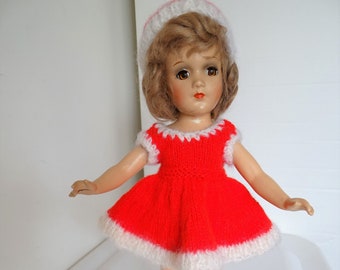 Vintage 1940's Mary Hoyer 14" Composition Doll in Skating Outfit