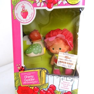 Vintage 1980 Kenner Strawberry Shortcake Cherry Cuddler & Gooseberry MIB