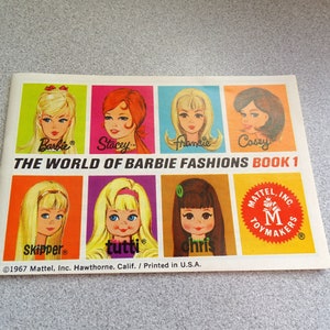 Vintage 1967 Mattel Barbie Booklet World of Barbie Fashions Book # 1