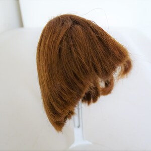 Vintage French Human Hair Doll Wig 6.5" Red Auburn  Wig Boy or Girl Old Stock