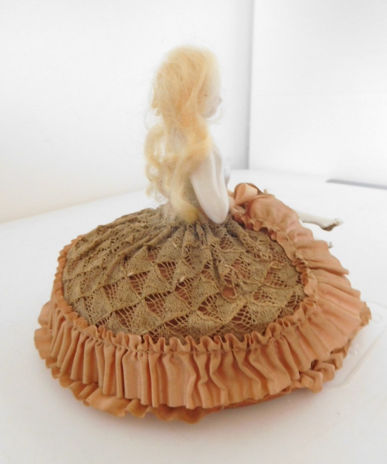 Antique German Half Doll Pin Cushion China Head Porcelain W/ Etsy