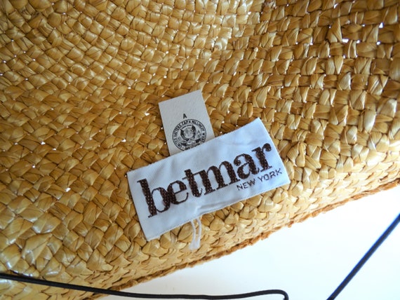 Vintage Betmar New York Women's Woven Straw Hat 2… - image 5