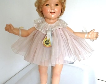 Composición vintage de Shirley Temple, ideal de los años 30, de 18 pulgadas. Etiquetas: todas originales.