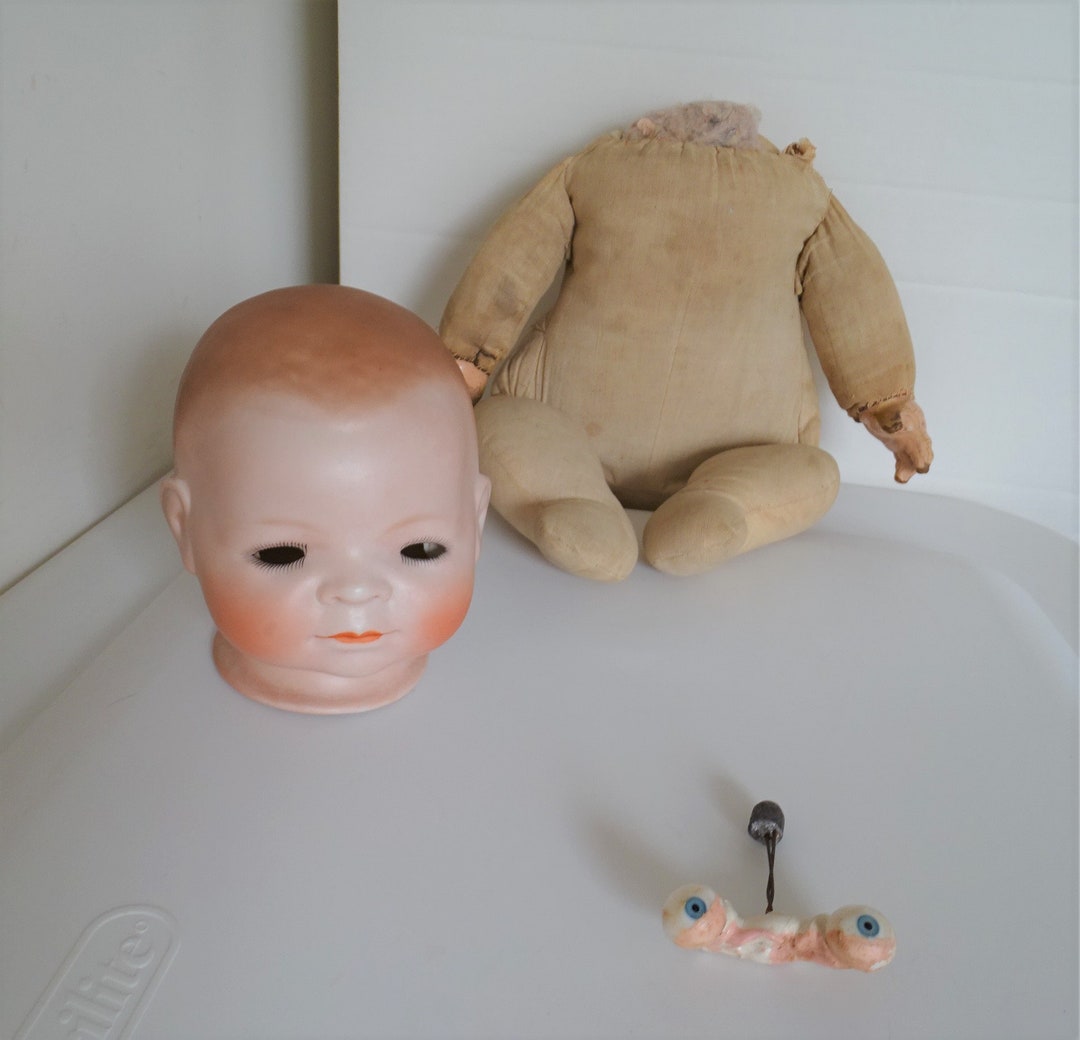 Antique 16 Byelo Bisque Head Baby Doll Grace S. Putnam in Parts Doll