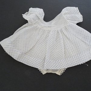 Vintage 1930's Ideal Shirley Temple Blue Dot Dress & Onsie for 18" Composition