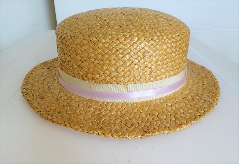 Vintage Betmar New York Women's Woven Straw Hat 22 Circumference image 3