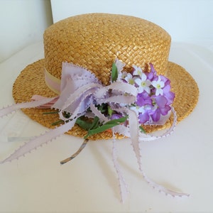 Vintage Betmar New York Women's Woven Straw Hat 22 Circumference image 2