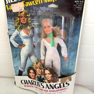 Vintage Hasbro 1970’s Charlie’s Angels Farrah Fawcett-Majors as Jill on Card