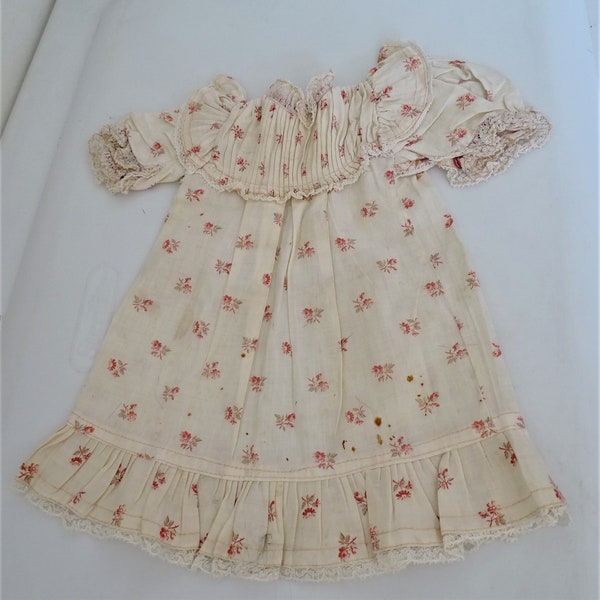 Robe De Poupée 42 Cm – Soie Rose – Fabriquée En France – Neuve