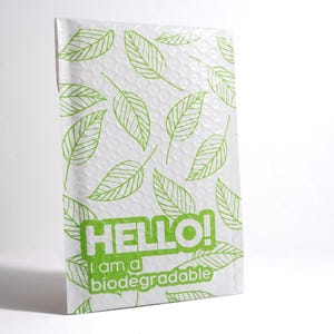 Eco Friendly Biodegradable Bubble Mailers - 25 units Green
