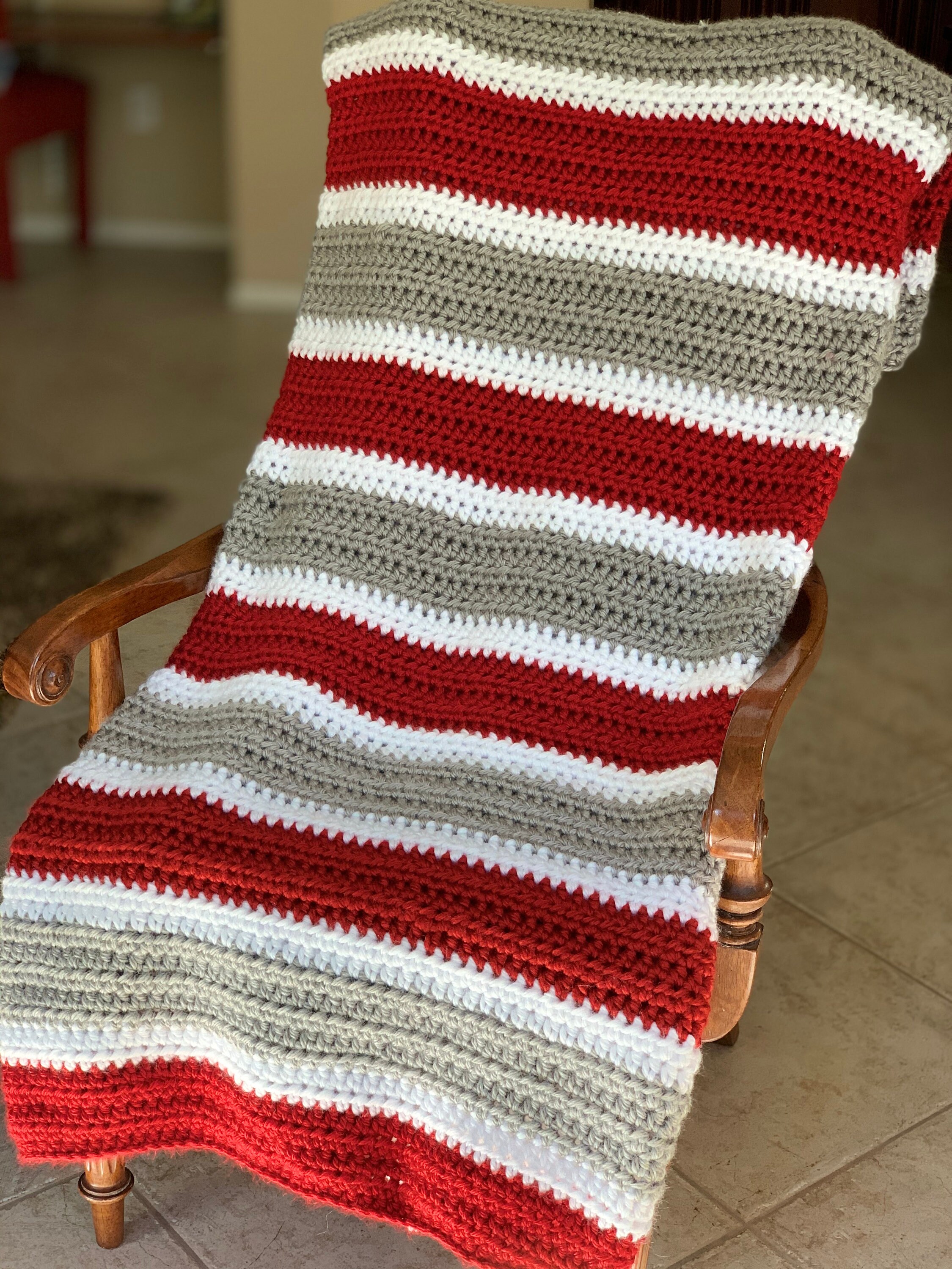 Tampa Bay Buccaneers Themed Blanket Red White Grey/Pewter | Etsy