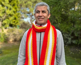 Kansas City Chiefs Themed Crochet Scarf