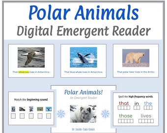 Lector emergente digital de animales polares: para Google y Seesaw