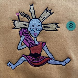Quirky Embroidered Hoodie | Retro Cartoon Fan Gift