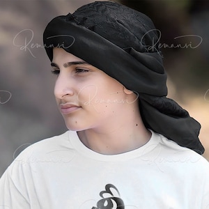 Schwarzer Shemagh Keffiyeh Arab Palästina Hattah Schal hatta 100% Baumwolle für Männer und Frauen