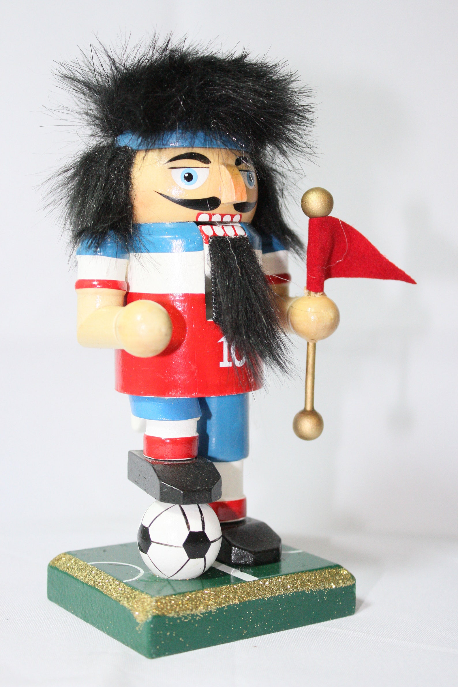 NUTCRACKER USA Soccer Player Wooden Painted 6.5 Etsy