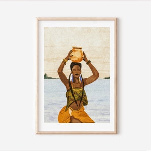 Black Woman Art Print | African Art Print | Living Room Print |Afrocentric decor || Ethnic Wall Art | African Art Print