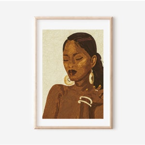 African Women Art | Wall Art |  | BLM Art | African Beauty Portrait | Wall Decor | African Women Poster |Afrocentric Art | Living Room