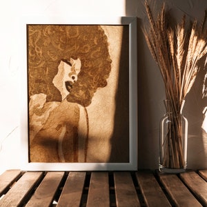 Afro Abstract Art | Afro Women Print |Monochrome Print| Wall Art |Gallery Wall|Gift for Housewarming | Living Room Art | Afrocentric Decor