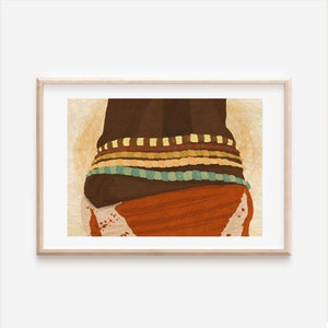 Waist Beads| African wall art for living room |Modern African Art Print| African Interior |Wall Art |Ethnic Wall art