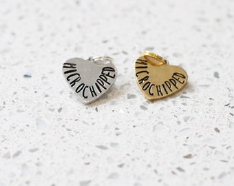 Brass/Aluminium Microchipped Heart - Add on