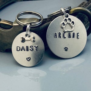 Personalised Dog/Cat Tags - Hand Stamped Aluminium Tag