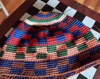 Natural fibers beanie fall colors